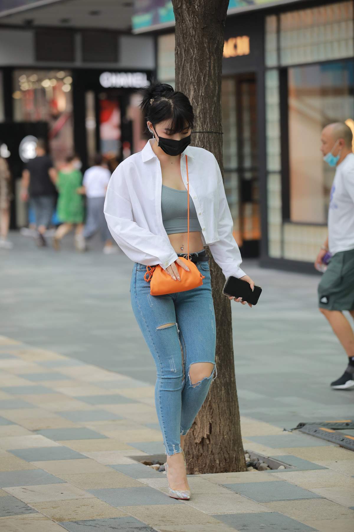 精选街拍作品 NO.4815 衬衫牛仔搭配