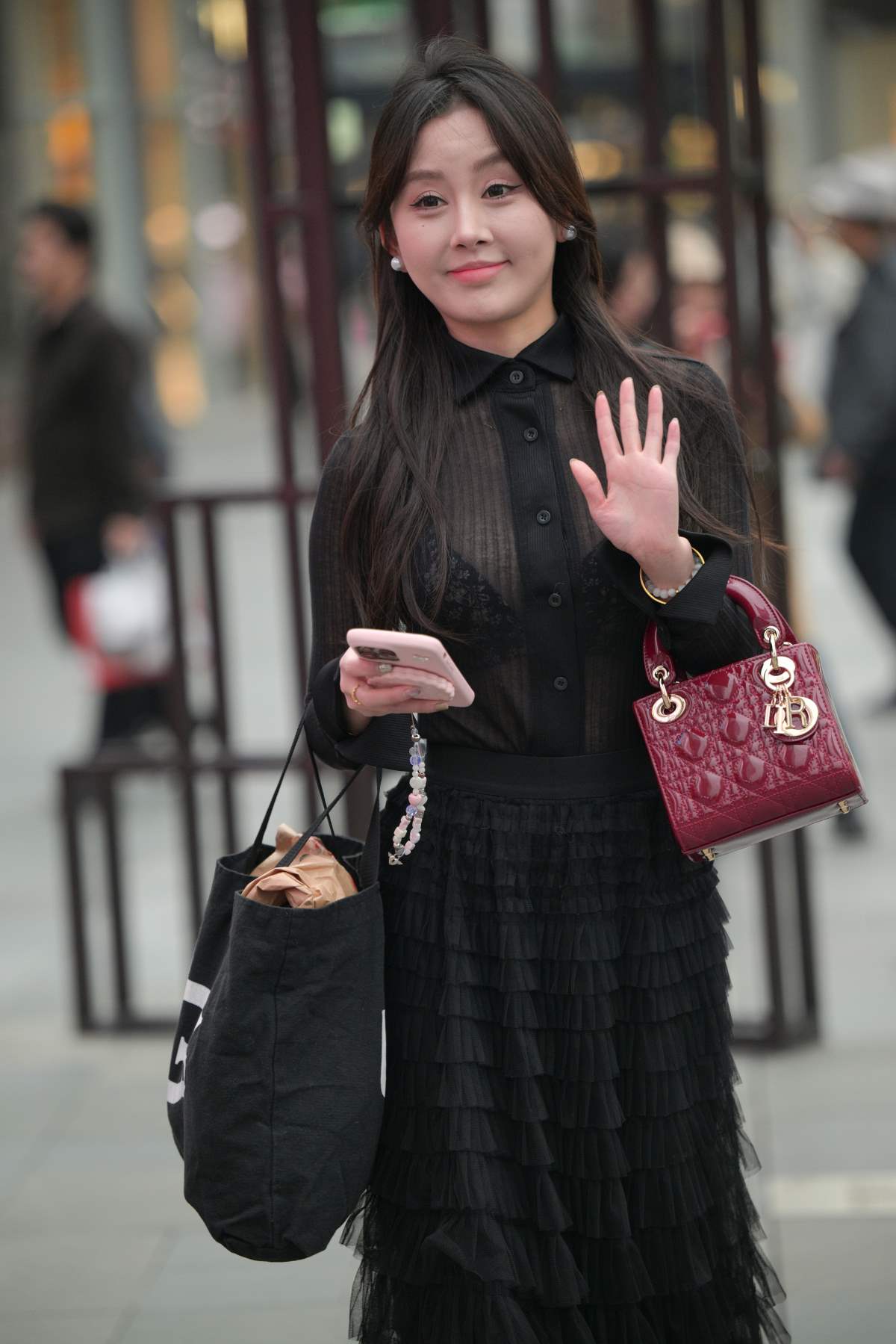 精选街拍作品 NO.4840 优雅黑色长裙