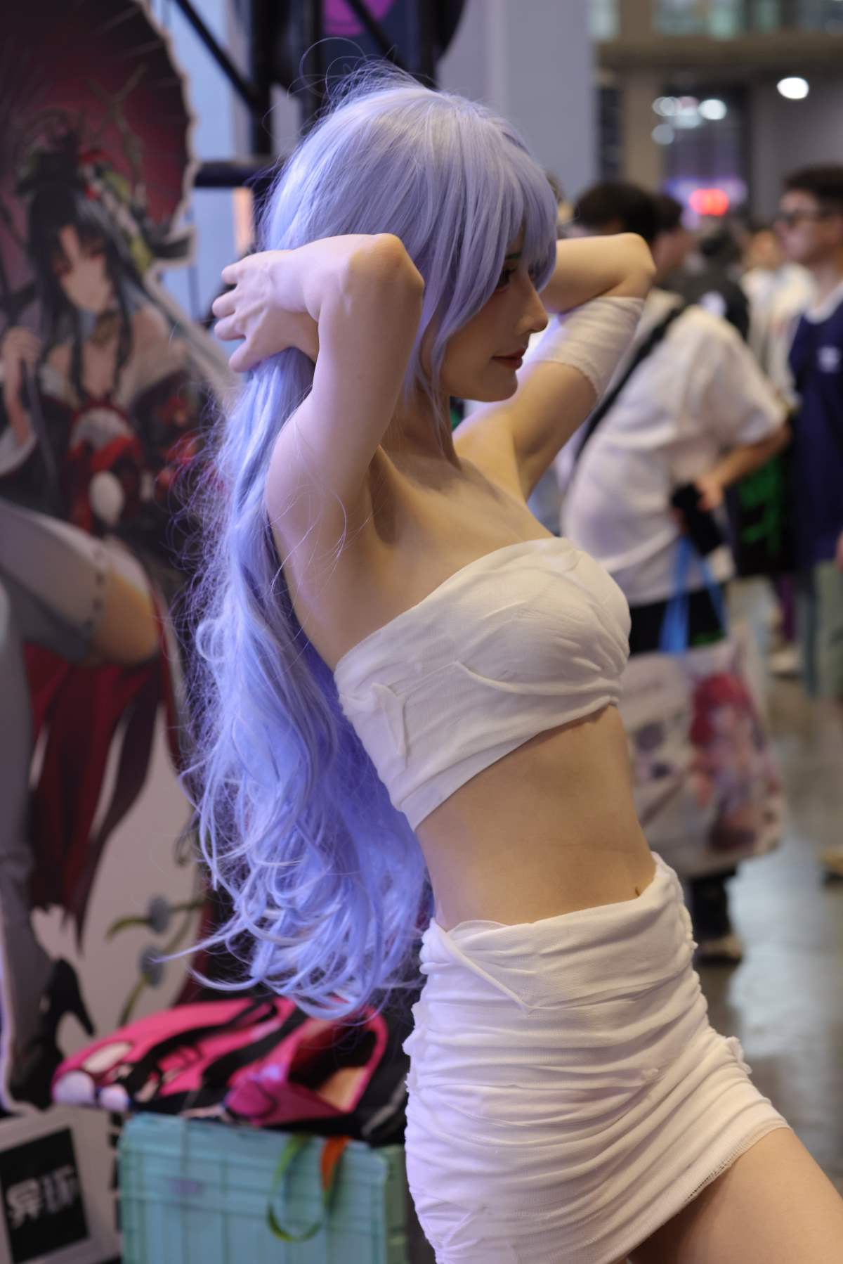 精选街拍作品 NO.4842 白色套装裙