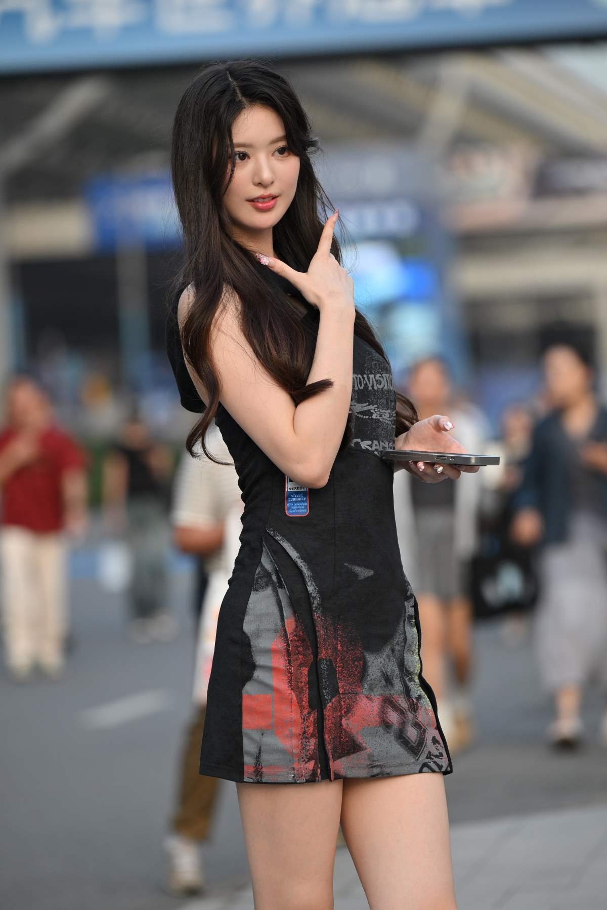 精选街拍作品 NO.4927 短靴短裙女神