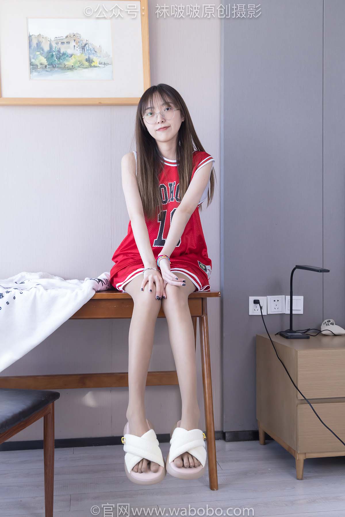 [BoBoSocks袜啵啵]NO.644 稚予-板鞋、拖鞋、薄白丝、五指薄灰丝