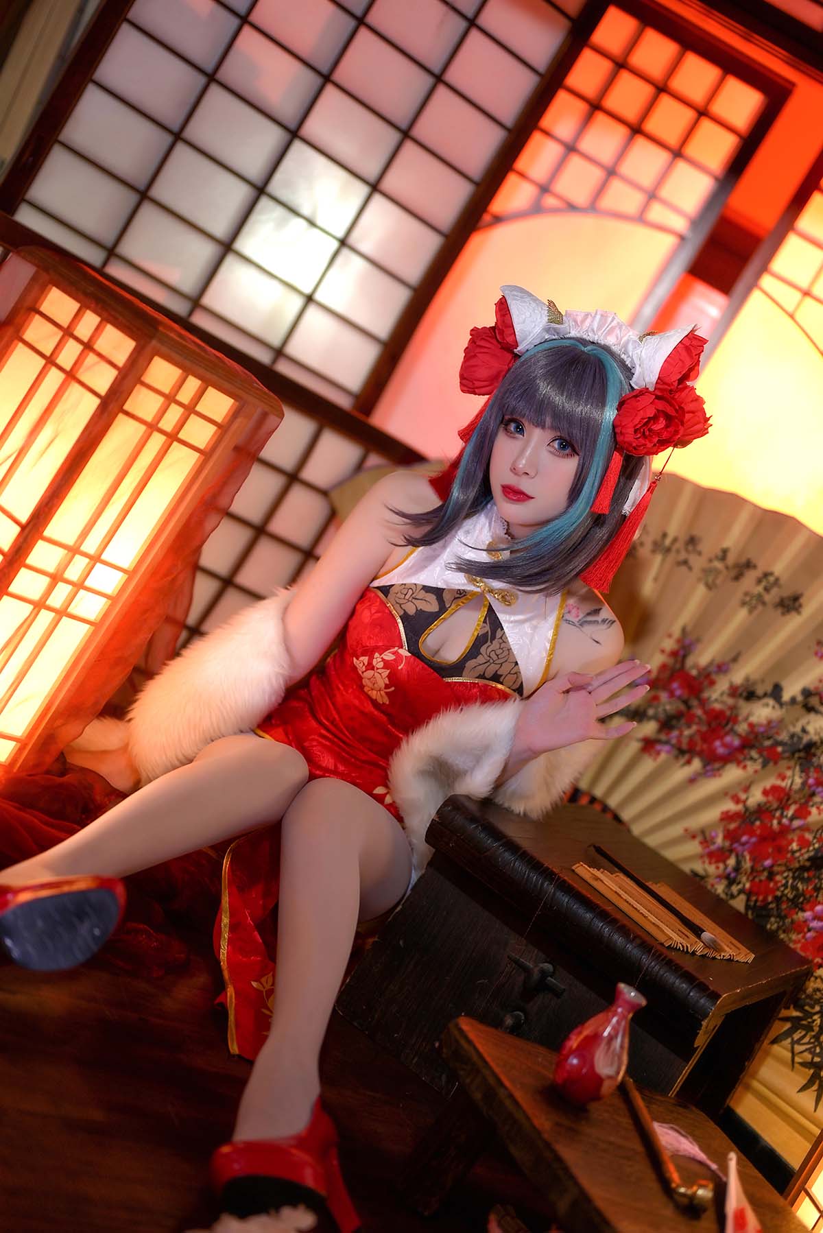 Zaya秋 – 碧蓝航线 柴郡 红旗袍