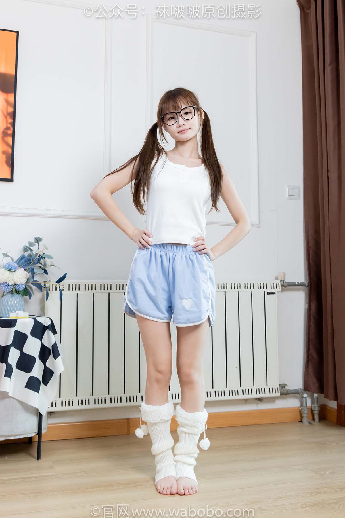 [BoBoSocks袜啵啵]NO.685 甜甜圈-人字拖、薄白丝、堆堆袜套、裸足