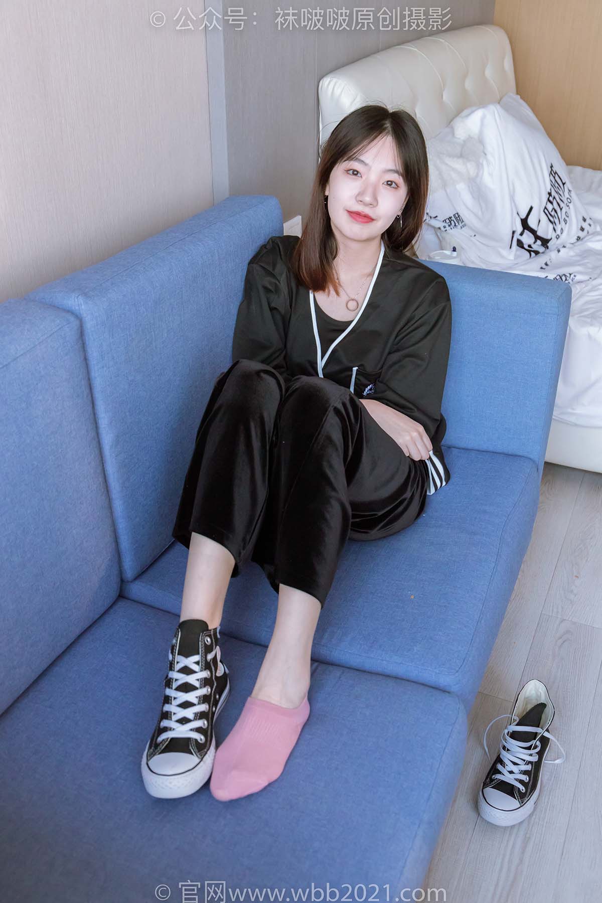 [BoBoSocks袜啵啵]积分限定作品 NO.020 小甜豆-匡威帆布鞋、粉色棉船袜
